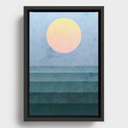 sunrise, calm sea Framed Canvas