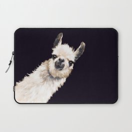 Sneaky Llama in Black Laptop Sleeve