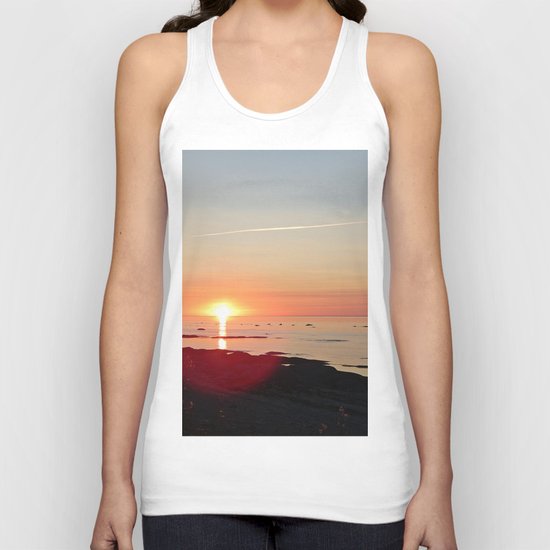 Kayak and the Sunset Unisex Tank Top