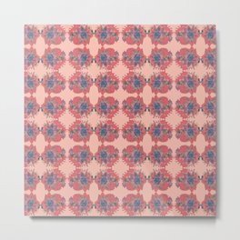 Honey Blossom Metal Print | Pattern, Cute, Beach, Drawing, Summer, Digital, Floral, Blue, Coral, Summerpattern 