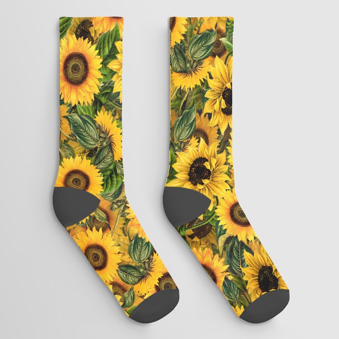 Vintage & Shabby Chic - Noon Sunflowers Garden Socks