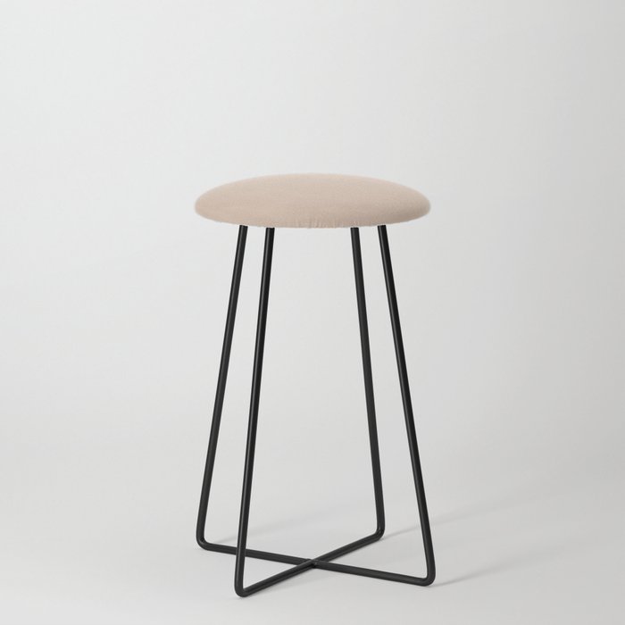 Pale Pastel Pink Solid Color Hue Shade 2 - Patternless Counter Stool