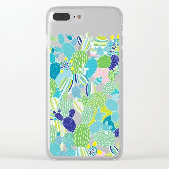 Cactus Mania Clear iPhone Case