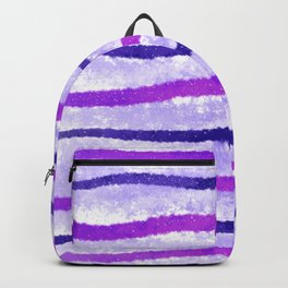 Purple and Pink Wavy Lines Abstract Painting Backpack