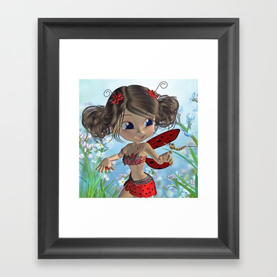 me and my dragonfly Framed Art Print
