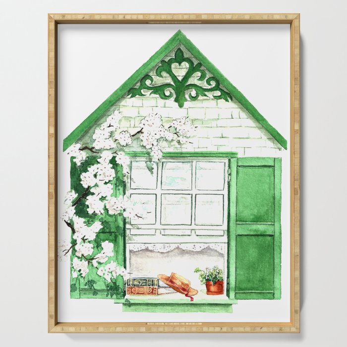 Green Gables Window  Serving Tray