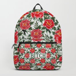 Bitch - Vintage Floral Tattoo Collection Backpack