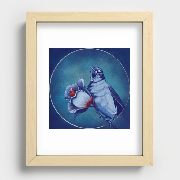 The Nightingale And The Rose Recessed Framed Print