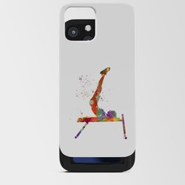 watercolor gymnastics exercise iPhone Card Case