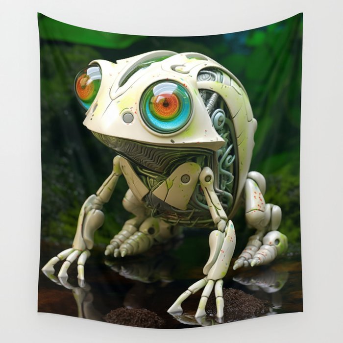 Frog Bot Forest Wall Tapestry