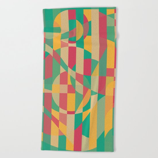 Abstract Graphic Art - Contemporary Music Beach Towel