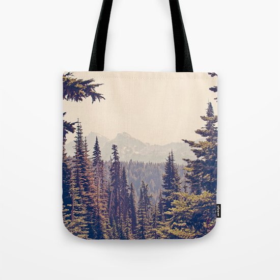 Mountains through the Trees Tote Bag