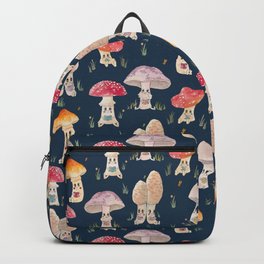 Cute Forest Mushrooms Reading Books Backpack