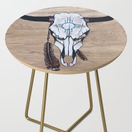 Cow skull Side Table