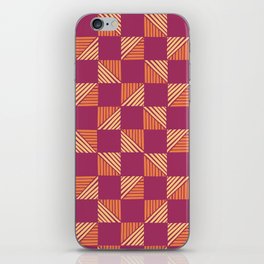 Abstract Shape Pattern 19 in Orange Magenta Yellow Gold iPhone Skin