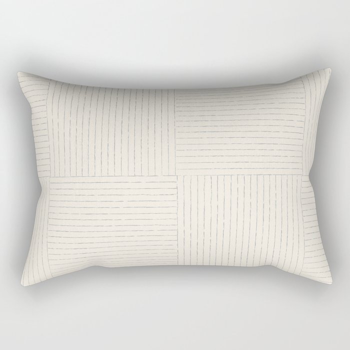 Lines III (Linen Gray) Rectangular Pillow