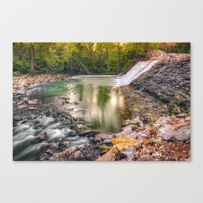 Clear Creek Falls Below Lake Fayetteville Spillway Canvas Print