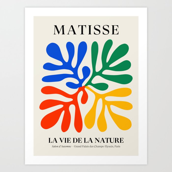 Nature Leaf Cutouts II: Day Edition | Mid-Century Henri Matisse Series Art Print
