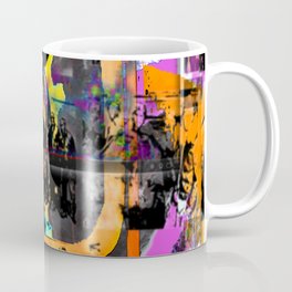 Mission Complete Coffee Mug | Layers, Digital, Orange, Abstract, Popart, Purple, Collage, Blue, Grey, Random 