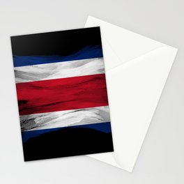 Costa Rica flag brush stroke, national flag Stationery Card
