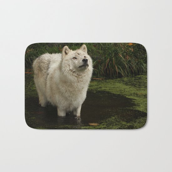Waiting for a sign Bath Mat