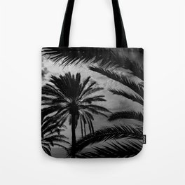 Noir Palmtrees Tote Bag