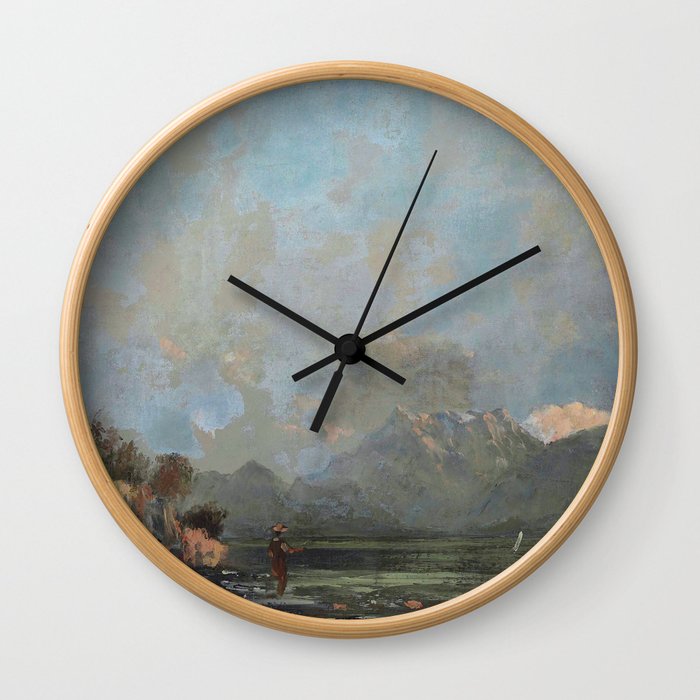Gustave Courbet "Lake Geneva (Le Lac Léman - La Dent du midi)" Wall Clock