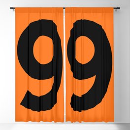 Number 9 (Black & Orange) Blackout Curtain