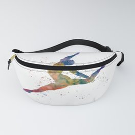 Contemporary male dance in watercolor Fanny Pack