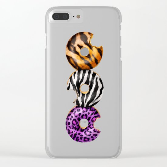 WILD DONUTS Clear iPhone Case