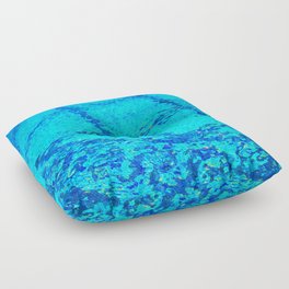 bath blue impressionism texture Floor Pillow