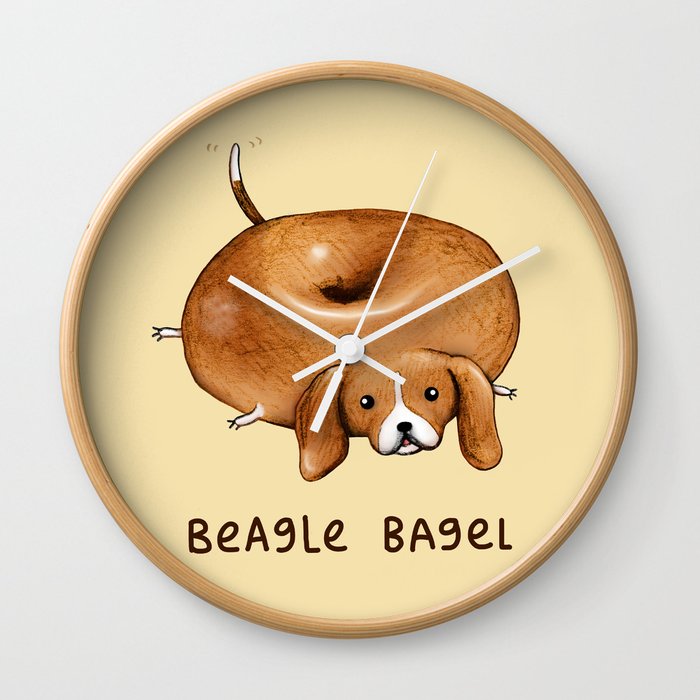 Beagle Bagel Wall Clock