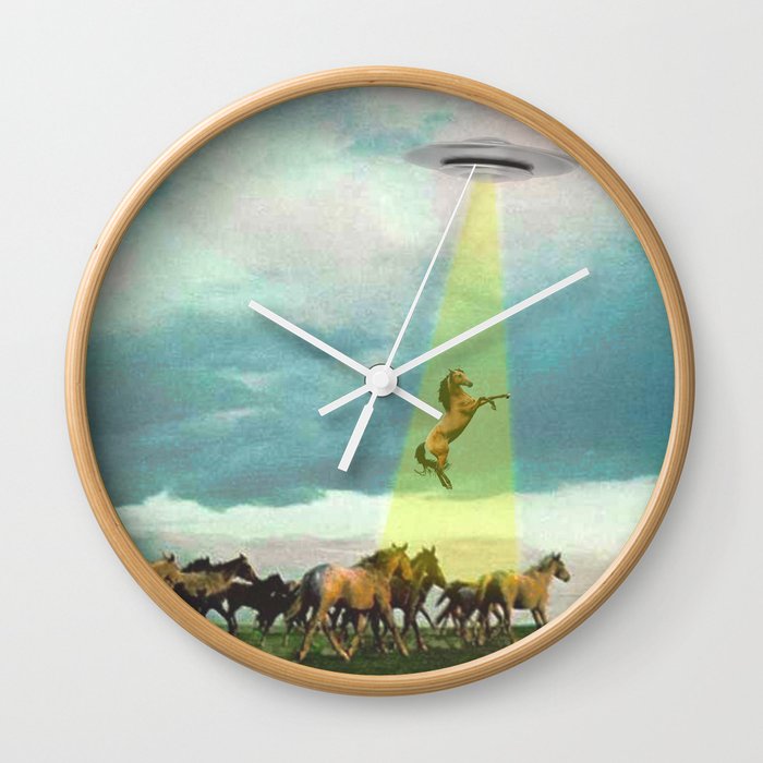 They too love horses (UFO) Wall Clock