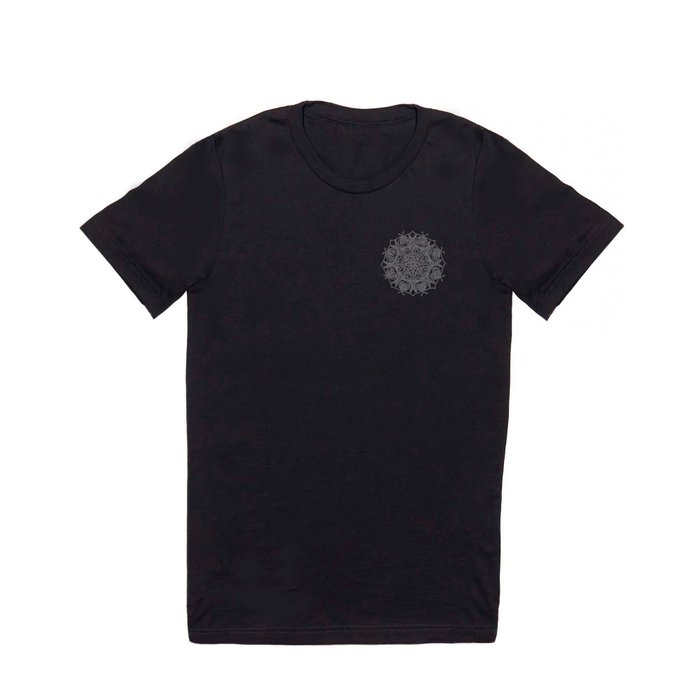 Bugs and Butterfly Zen Mandala black and white T Shirt