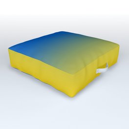 Blue and Yellow Solid Colors Ukraine Flag Colors Gradient 2 100% Commission Donated To IRC Read Bio Outdoor Floor Cushion