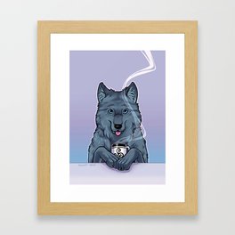 Tea Wolf Framed Art Print