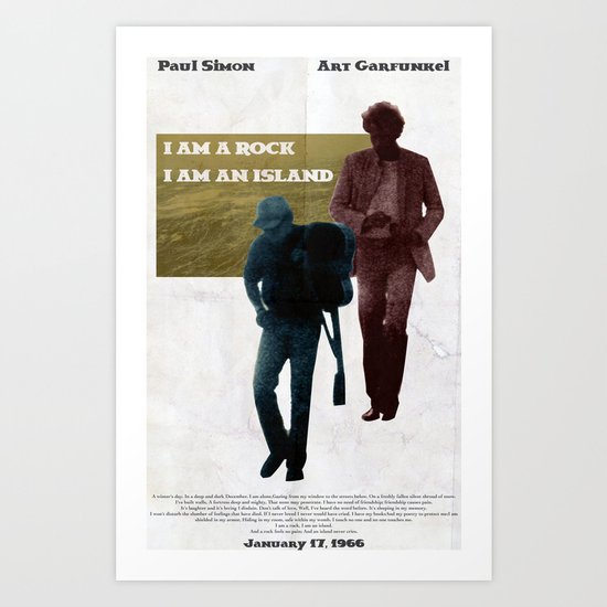 I AM A ROCK Art Print