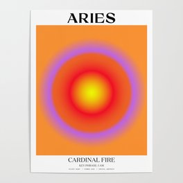 Aries Gradient Print Poster