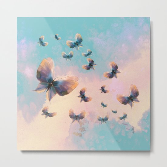 Happiness is a butterfly Metal Print