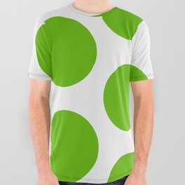 Green Polka Dots All Over Graphic Tee