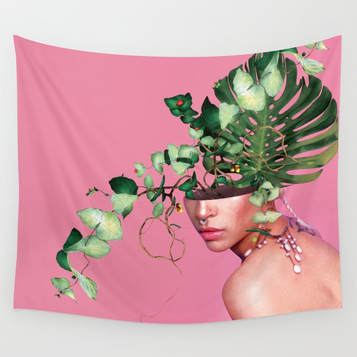 Lady Flowers VI Wall Tapestry
