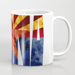 Arizona Typographic Flag Map Art Coffee Mug