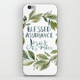 Watercolor Hymn Blessed Assurance iPhone Skin