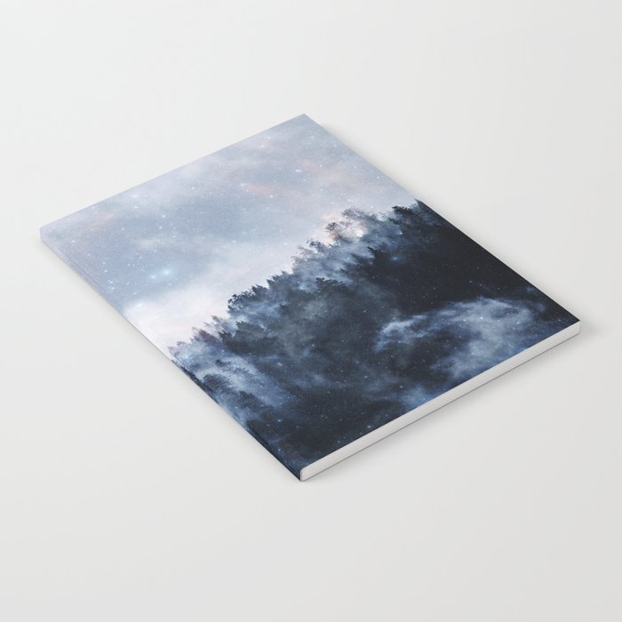 stars shine in the foggy forest Notebook
