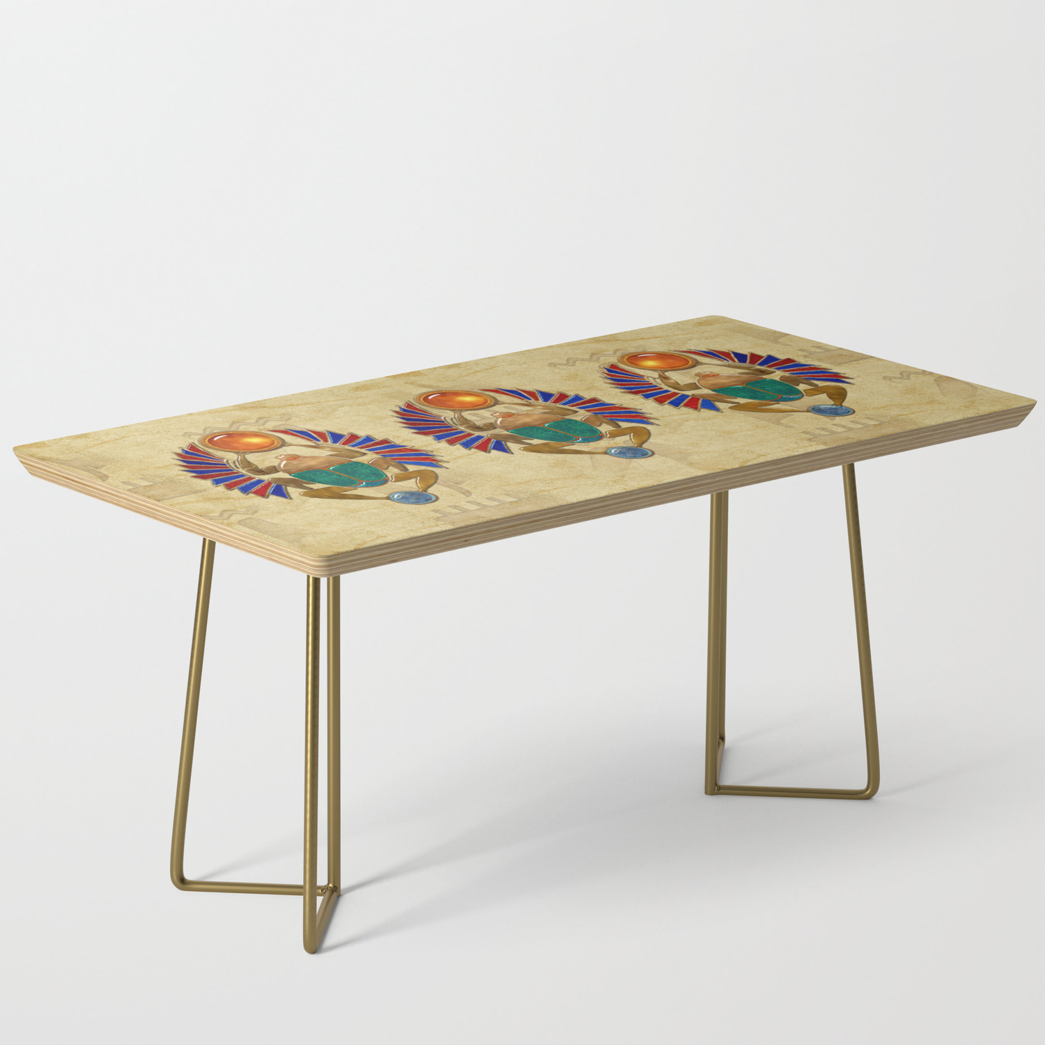 Sarcophagus 3d Egyptian Folk Art Coffee Table By Bohemianbound Society6