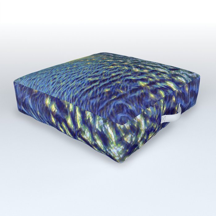 Stary night on the sea Outdoor Floor Cushion