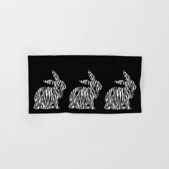 Rabbit with zebra print Hand & Bath Towel