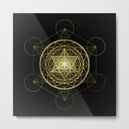 Merkaba Star Mandala Sacred Geometry Metal Print | Mandala, Merkabah, Healing, Enlightenment, Graphicdesign, Reiki, Golden, Floweroflife, Yoga, Meditation 