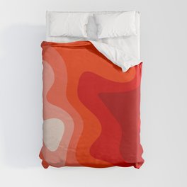 Red Gradient Abstract Duvet Cover