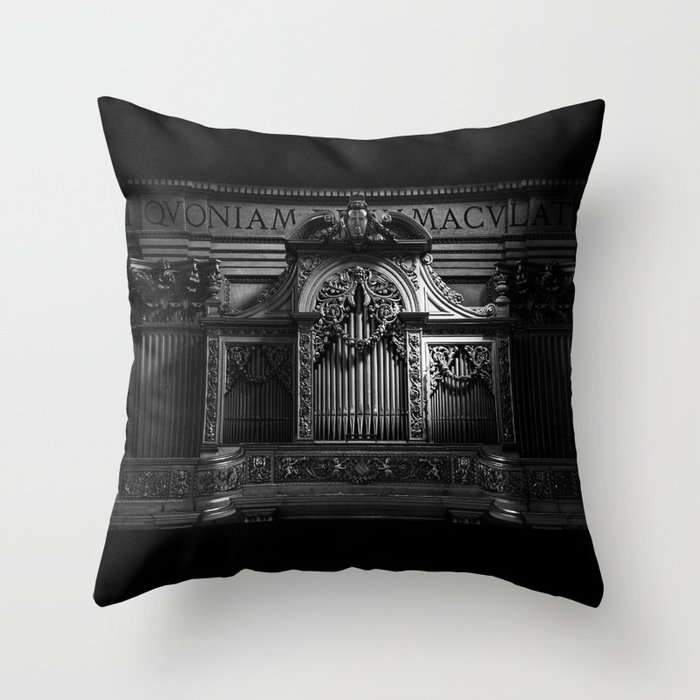 Church Organ Throw Pillow